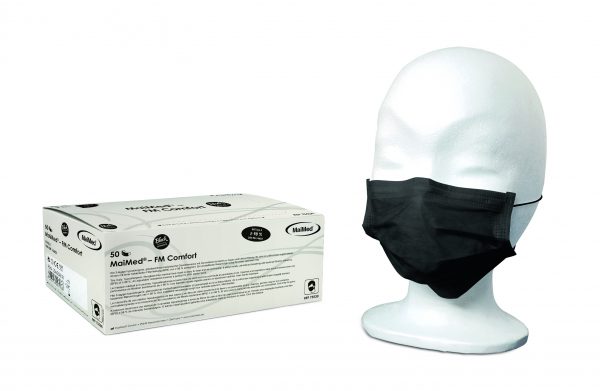 75530 FM Comfort OP Maske Gummiz Schwarz mit Box CMYK
